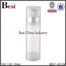 Botella airless de la loción de acrílico transparente 150ml, botella sin aire de la loción 150ml para el cosmético